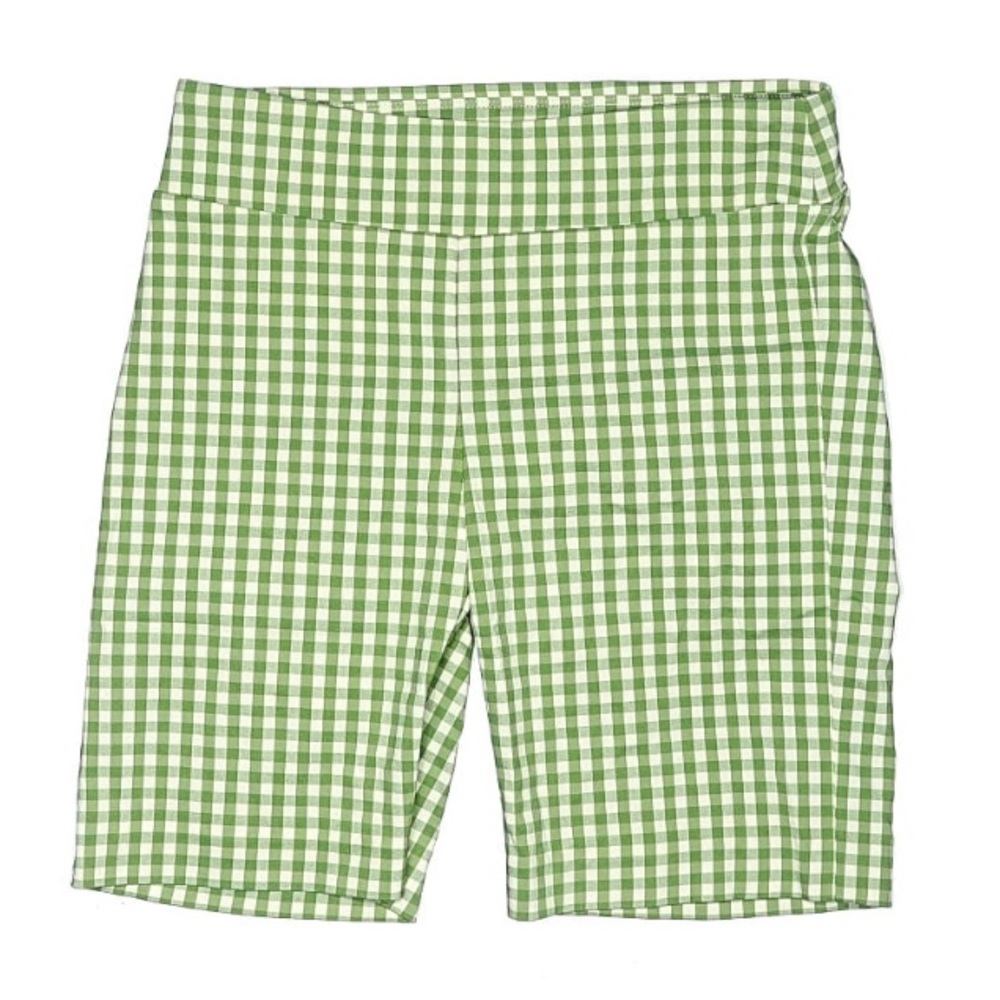 NWT J. McLaughlin Green Gingham Shorts Sz 4